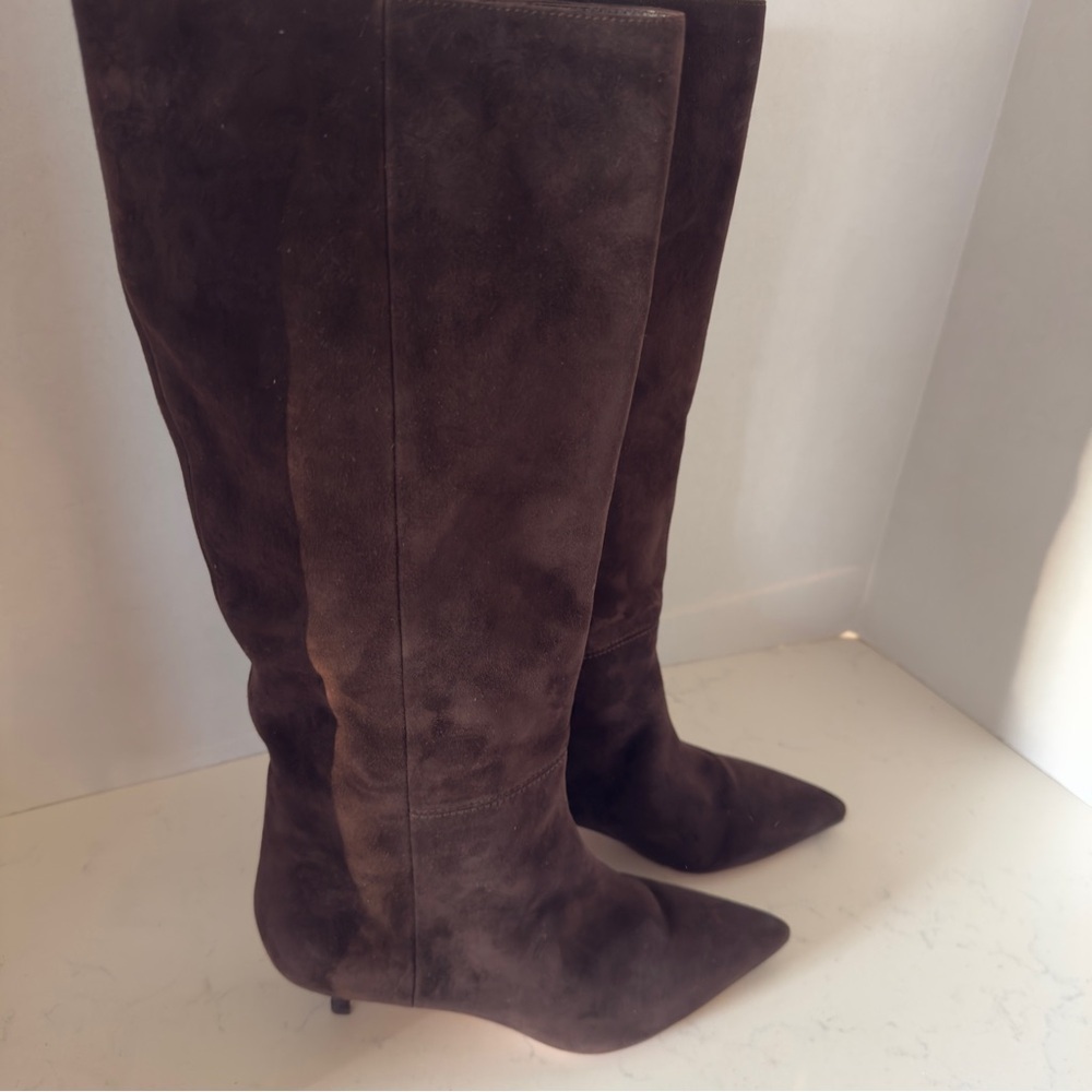 New Veronica Beard Heldi brown suede leather pointy boots Size: 6